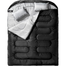 Load image into Gallery viewer, Sleeping Bag for Adults Mens with Pillow, XL Queen Size Two Person Sleeping Bag