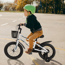 Load image into Gallery viewer, Bicycle,Kids Bike 16 inch for Boys & Girls with Training Wheels, Freestyle Kids' Bicycle with Bell,Basket and fender.