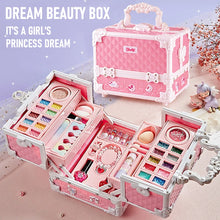 Load image into Gallery viewer, Kids Makeup Kit for Little Girls 49 Pcs Washable Makeup Kit Kids Real Girls Makeup Kit with Cosmetic Case ,Birthday Gifts