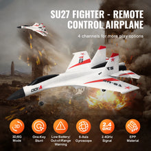Load image into Gallery viewer, SucceBuy SU27 RC Plane 2.4G Remote Control Flying Model Glider Airplane with 2 Batteries Aircraft Foam Toys for Children Gifts