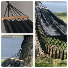 Load image into Gallery viewer, Hammock Outdoor Camping Leisure Canvas Thickened Swing Hammock Anti-rollover Perfect for Garden Patio Backyard