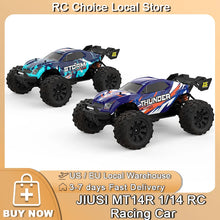 Load image into Gallery viewer, JIUSI MT14R 1/14 RC Racing Car 3S 35C 2200mAh 80km/h Brushless Motor 2.4G Remote Control 4WD Off-road RC Trucks Toys