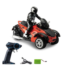 Load image into Gallery viewer, 1:10 Scale Vehicle 2.4GHz High Speed Three Wheel RC MotoHawk Motorcycle Toys ATV Road Racer with LED Headlights Toy Gift for Kid