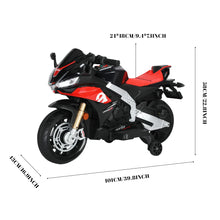 Load image into Gallery viewer, 12V Kids Ride on Motorcycle Battery Power Wheels 1-4Years Old Motorbike Toy w/Parental Remote Training Wheels Control LED Lights