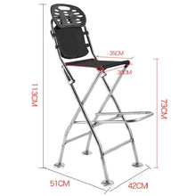 Load image into Gallery viewer, Portable Folding Chair for Camping Fishing Chair, Outdoor Ultra-light Stainless Steel, Multifunctional, Liftable, Beach Relaxing