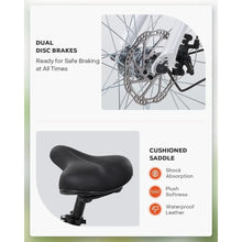 Load image into Gallery viewer, Tricycle, 7 Speed with Dual Chain, for Women Men Seniors,Three Wheel Bike with Basket,330lb. Adult Trike 24 26 inch 3 Wheel Bike