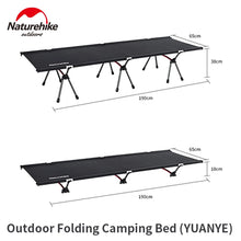Load image into Gallery viewer, Naturehike Folding Camp Bed Cot Field Bed Outdoor Aluminum Alloy Sleeping Bed Detachable Lightweight Adjustable Bearing 150kg
