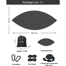 Load image into Gallery viewer, Hammock Camping with Rain Fly Tarp and Net, Portable Camping Hammock Double Tree Hammock Outdoor Indoor Backpacking Travel