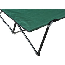 Load image into Gallery viewer, 2 Person Folding Camping Cot, 50" Extra Wide Outdoor Portable Sleeping Cot with Carry Bag, Elevated Camping Bed, Beach Hiking