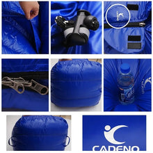 Load image into Gallery viewer, Outdoor Thermal Camping White Duck Down Sleeping Bag Ultralight Winter Autumn Adult Sleeping Bag Travel Hiking Camping Bag