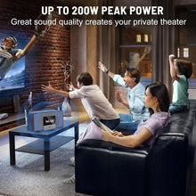 Load image into Gallery viewer, New K222 Karaoke Machine with 2 UHF Wireless Microphones & 5 Sound Modes, Support Optical/Bluetooth/AUX/USB/PC, Wooden