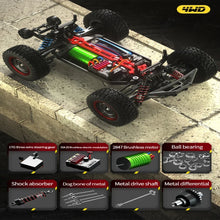 Load image into Gallery viewer, 1:14 70KM/H 4WD RC Car With Light Brushless Motor Remote Control Cars High Speed Drift Monster Truck Toys for Adults Kids
