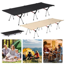 Load image into Gallery viewer, Foldable Camping Cot Portable Folding Lunch Break Bed Comfortable Sleeping Cots Ultralight Outdoor Bed for Adults Kids Travel RV