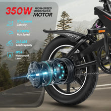 Load image into Gallery viewer, Electric Bike for Adults,14" Folding Electric Bicycle 350W 36V 6AH Battery w/Dul Shock Absorber,Dual Disc Brakes