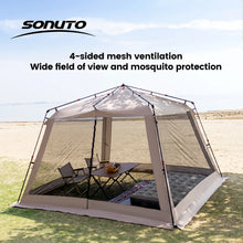Load image into Gallery viewer, Sonuto Outdoor Canopy Tent Automatic Quick-Opening Aluminum Pole Camping Rainproof Beach Fishing Mosquito Net Sunshade Pergola