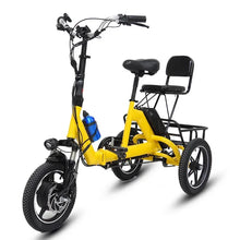 Load image into Gallery viewer, Small Folding Electric Bicycle for Adults, Tricycle, Electric Bikes, 48V, 350W, 10.4Ah Range 40km, Electric Bikes
