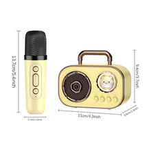 Load image into Gallery viewer, Kids Karaoke Machine Wireless Portable Speaker With Microphone Long Battery Life Rechargeable Audio Supplies With Dual Mic