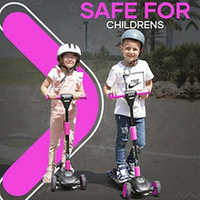 Load image into Gallery viewer, Kimi 3 Wheel Electric Scooter for Kids and Toddlers Ages 2-9, Premium Front Light and Wheel Lights, Boys and Girls