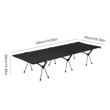 Load image into Gallery viewer, Foldable Camping Cot Portable Folding Lunch Break Bed Comfortable Sleeping Cots Ultralight Outdoor Bed for Adults Kids Travel RV