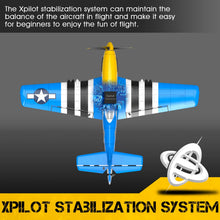 Load image into Gallery viewer, Volantexrc 4-CH RTF RC Plane, P-51D Mustang RC Airplane, One-Key Aerobatic, 6-Axis Gyro, Suitable for Outdoors and Gifts
