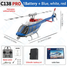 Load image into Gallery viewer, C138 PRO RC Helicopter 2.4G 6-Aixs Gyroscope 6CH Altitude Hold Optical Flow Brushless Remote Control Helicopter Toy VS Brush ERA