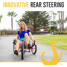 Load image into Gallery viewer, Triton Pro Adult Tricycle. Recumbent Trike. Adaptive 3-Wheel Bike | Red