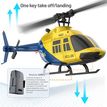 Load image into Gallery viewer, 1: 42 A60 RC Helicopter Four Channel Single Blade Aileron Free BELL206 Helicopter With Gyroscope RC Toy Children Gifts