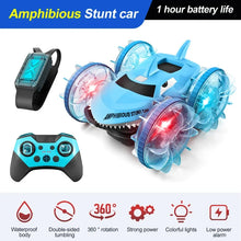 Load image into Gallery viewer, Rc Car Amphibious Vehicle Gesture Sensing Double-Sided Stunt Shark Amphibious Remote Control Cars with Light Toys for Boys Gifts