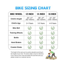 Load image into Gallery viewer, Kids Bike,for 3-8 Year Old Boys Girls Kid's Bicycle, with Removable Training Wheels and Water Bottle Kickstand for 16 Inch Bikes