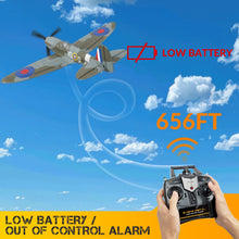 Load image into Gallery viewer, VOLANTEXRC RC Plane 4 Channel Remote Control Airplane Fighter Spitfire RTF with Aileron, Gyro, Aerobatics & 3 Modes Easy to Fly