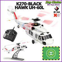 Load image into Gallery viewer, Wltoys K270 Black Hawk UH-60L Brushless Motor 4-CH RC Helicopter 2.4G 6-Axis Gyro Optical Flow Altitude Hold Gift for Boy Adult