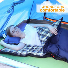 Load image into Gallery viewer, REDCAMP Cotton Flannel Sleeping Bag for Camping Backpacking, Adults Cold Weather Envelope Sleeping Bags with 2/3/4lbs Filling