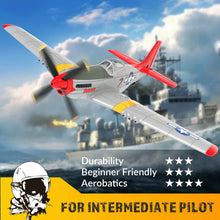 Load image into Gallery viewer, Volantex RC Plane, 4-CH P-51D Mustang RC Airplane,3 Flight Modes,One-Key Aerobatic, RTF Ideal Park Flyer, Suitable for Gifts