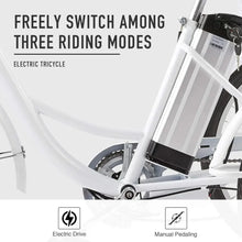 Load image into Gallery viewer, Electric Tricycle for Adults,with Basket, 36V Removable Battery, 250W Brushless Motor, 3 Wheel Electric Bicycle Adults