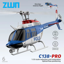 Load image into Gallery viewer, C138 PRO RC Helicopter 2.4G 6-Aixs Gyroscope 6CH Altitude Hold Optical Flow Brushless Remote Control Helicopter Toy VS Brush ERA