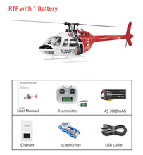 Load image into Gallery viewer, FLYWING Bell 206 V3 Scale Helicopter 6CH GPS Positioning and Long Endurance 1:16 RC Aircraft with H1 rc heli Hobby for Adults
