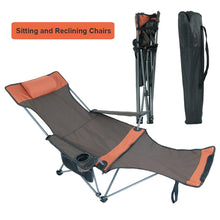 Load image into Gallery viewer, Outdoor Backrest with Four Adjustable Beach Recliner Portable and Simple for Camping and Fishing Noneed to Install Folding Chair