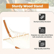 Load image into Gallery viewer, Hanging bed with wooden support, easy to assemble for 2 people, outdoor waterproof, high-end quilted camping, hammock