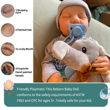 Load image into Gallery viewer, 46CM Reborn Baby Doll Levi Mixed Silicone Vinyl Or Cloth Doll