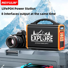 Load image into Gallery viewer, 220V 400W Portable LiFePO4 Power Station 60000mAh Solar Generator USB AC DC Emergency External Spare Battery For Outdoor Camping