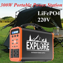Load image into Gallery viewer, 400W Portable Power Station 360WhSolar Generator 220V LiFePO4 battery Outdoor Emergency Mobile Power Bank AC/DC Home Camping