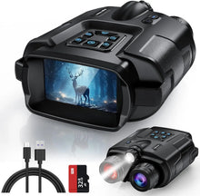 Load image into Gallery viewer, Night Vision Binoculars 4K Infrared 5000mAH Rechargeable 8X Digital Zoom 600 Meters Darkness Goggles for Hunting & Surveillance