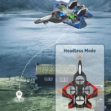 Load image into Gallery viewer, With Lights Glider Flying Helicopter RC Hobby Jet Plane 2.4G Stunt Remote Control Foam Fighter Airplane Toy Drone with Light
