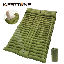 Load image into Gallery viewer, Double Sleeping Pad for Camping Self-Inflating Mat Sleeping Mattress with Pillow for Hiking Outdoor 2 Persons Travel Bed Air Mat