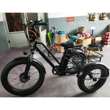 Load image into Gallery viewer, New Electric Tricycle Adult 500W48V20AH Removable Battery 26" Fat Tire Cargo Ebike Large Storage Basket Max Load 150KG Elderly