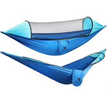 Load image into Gallery viewer, Large Camping Hammock with Mosquito Net 2 Person Pop-up Parachute Lightweight Hanging Hammocks Tree Straps Swing Hammock Bed