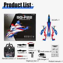 Load image into Gallery viewer, RC Plane F22 Stunts Plane 2.4G Radio Control Glider Remote Control 3D Plane Glider Airplane EPP Foam Boys Toys for Children