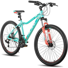 Load image into Gallery viewer, Mtb Bicycle for Adult 26 Inch Mountain Bike for Women 21 Speed With Lock-Out Suspension Fork Dual Disc Brakes Aluminum Frame MTB
