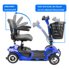 Load image into Gallery viewer, 4 Wheel Mobility Scooter Electric Power Mobile Wheelchair for Seniors Adult Collapsible Compact Duty Travel Scooter with Basket