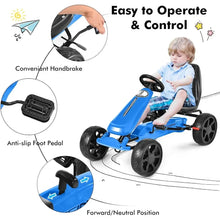 Load image into Gallery viewer, Go Kart,Kids Pedal Vehicles Racer Pedal Car with Adjustable Seat,4Wheel Powered Ride On Toy,Pedal Go Kart for Kids Ages 3-8